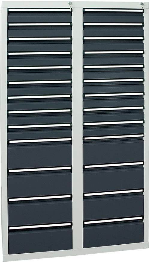 Stumpf Schubladenschrank STS 410 18x100mm 8x200mm lichtgrau anthrazit Produktbild Stumpf Schubladenschrank STS 410 18x100mm 8x200mm lichtgrau anthrazit