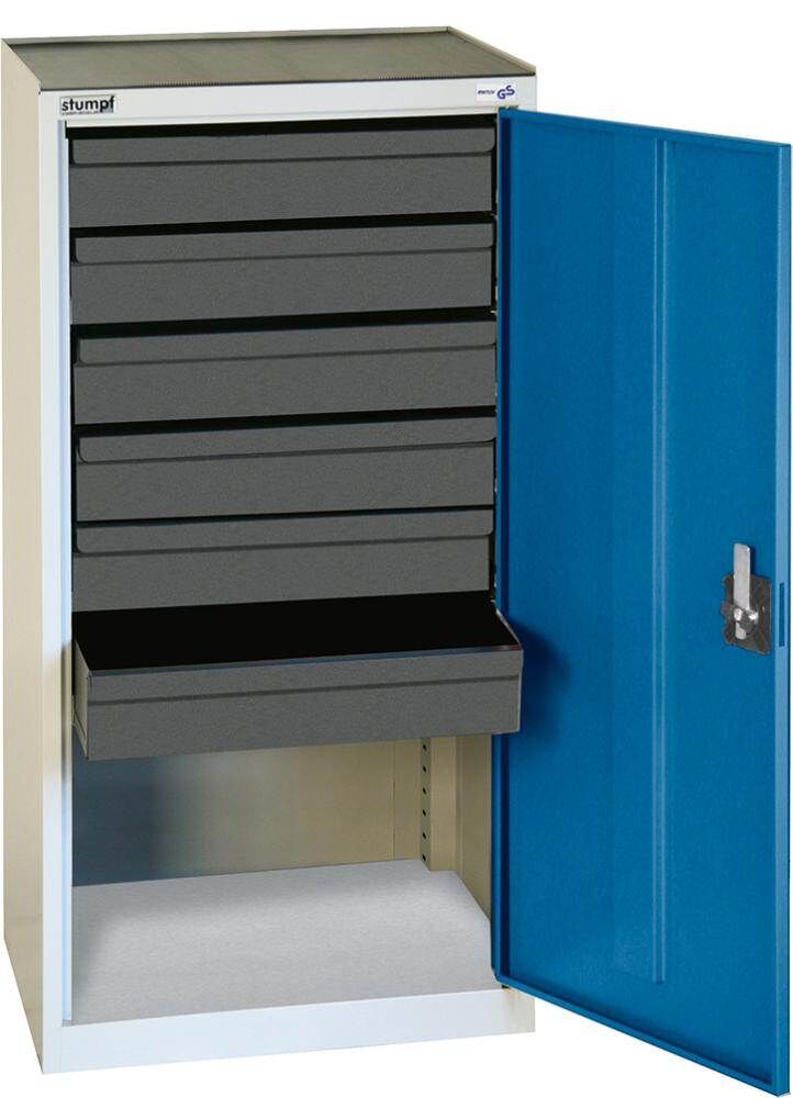 Stumpf Werkzeugschrank 6 Schubladen grau blau Produktbild Stumpf Werkzeugschrank 6 Schubladen grau blau