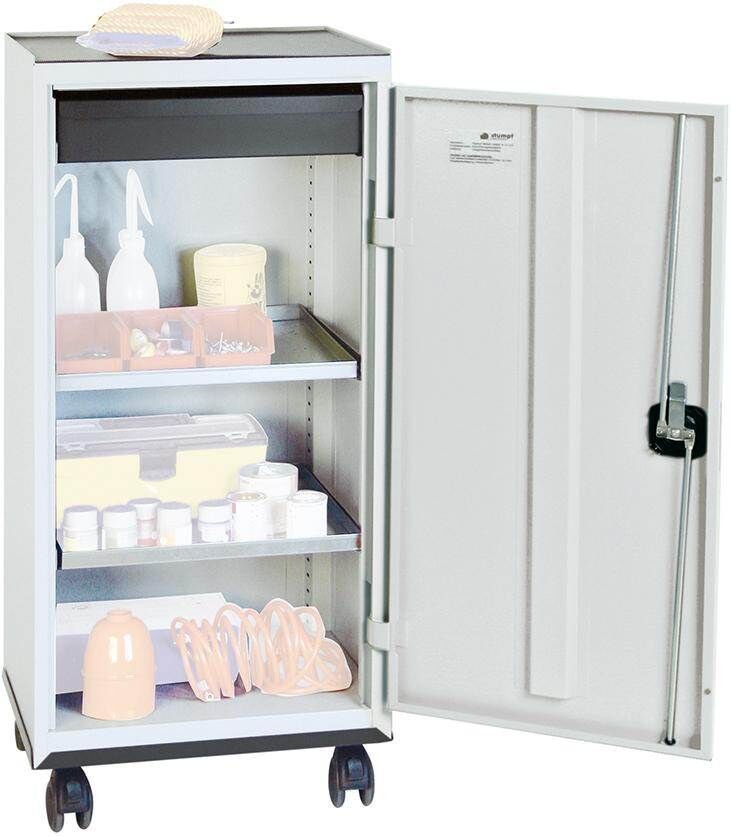 Stumpf Werkzeugschrank 1 Schublade 2 Fachböden 1000x500x500mm grau Produktbild Stumpf Werkzeugschrank 1 Schublade 2 Fachböden 1000x500x500mm grau