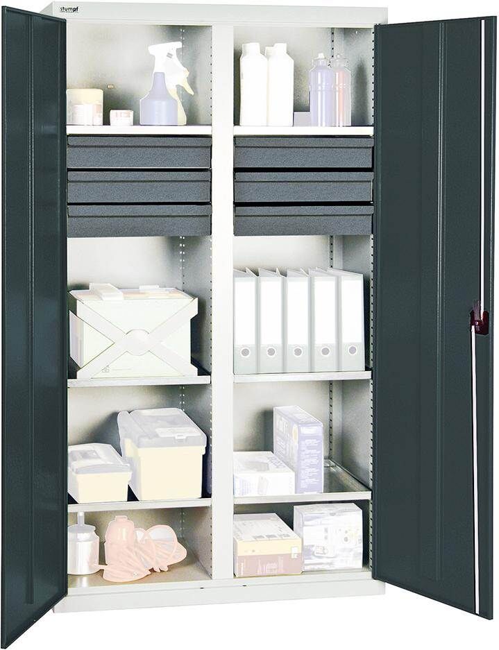Stumpf Werkzeugschrank S3000 2 Abteilungen 6 Fachböden 6 Schubladen Produktbild Stumpf Werkzeugschrank S3000 2 Abteilungen 6 Fachböden 6 Schubladen