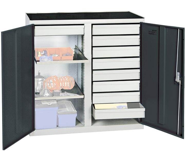 Stumpf Werkzeugschrank S2000 Mitteltrennwand 9 Schubladen Produktbild Stumpf Werkzeugschrank S2000 Mitteltrennwand 9 Schubladen