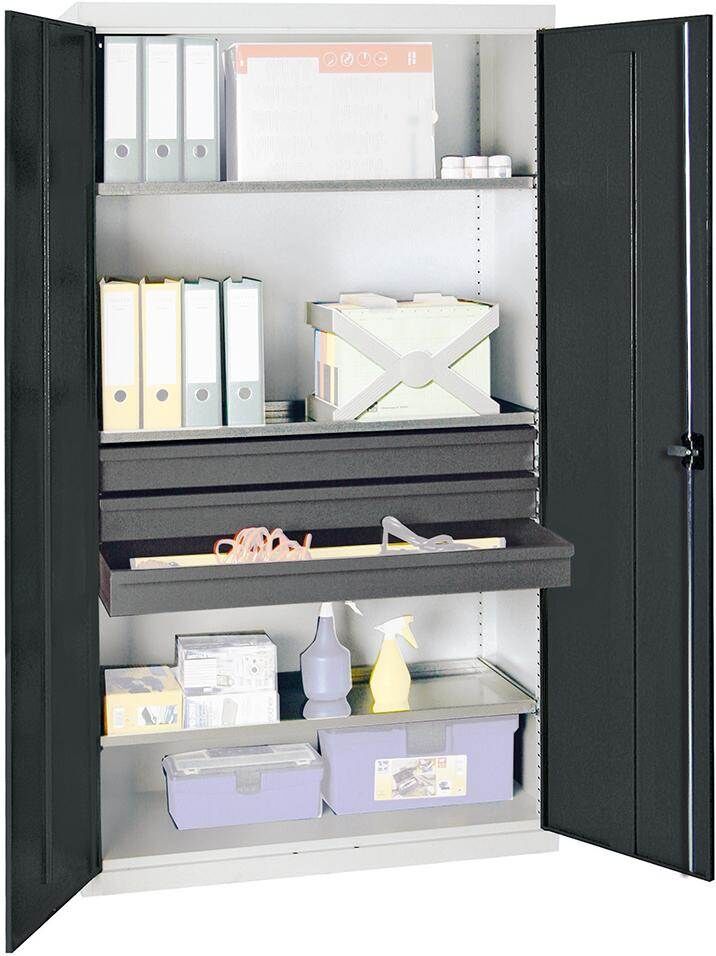 Stumpf Werkzeugschrank S3000 3 Schubladen 100mm 3 Fachböden durchgehend 1800x1000x500mm Produktbild Stumpf Werkzeugschrank S3000 3 Schubladen 100mm 3 Fachböden durchgehend 1800x1000x500mm