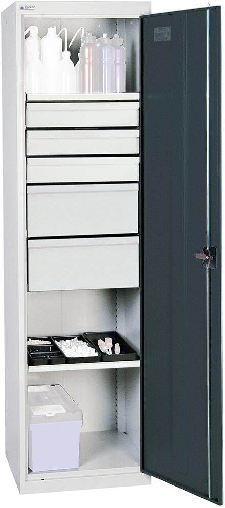 Stumpf Werkzeugschrank S2000 2 Fachböden 5 Schubladen lichtgrau anthrazit Produktbild Stumpf Werkzeugschrank S2000 2 Fachböden 5 Schubladen lichtgrau anthrazit