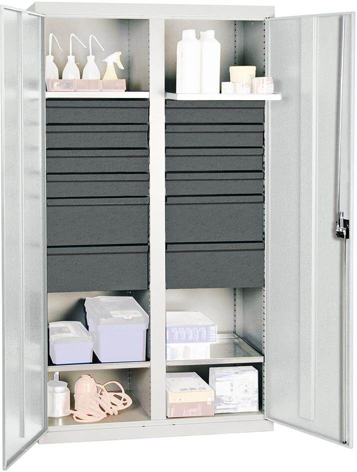 Stumpf Werkzeugschrank S3000 4 Fachböden 12 Schubladen Mitteltrennwand lichtgrau Produktbild Stumpf Werkzeugschrank S3000 4 Fachböden 12 Schubladen Mitteltrennwand lichtgrau