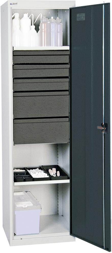 Stumpf Werkzeugschrank S3000 lichtgrau anthrazit 2 Fachböden 5 Schubladen 1800x500x500m Produktbild Stumpf Werkzeugschrank S3000 lichtgrau anthrazit 2 Fachböden 5 Schubladen 1800x500x500m