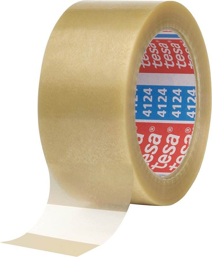 Tesa Klebeband PACK 4124 PVC 50 mm x 66 m transparent Produktbild Tesa Klebeband PACK 4124 PVC 50 mm x 66 m transparent