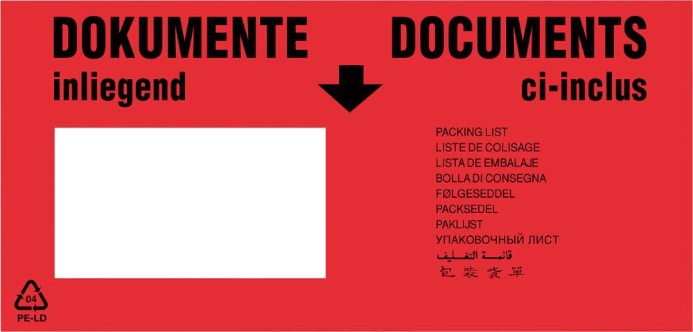 Trans-pak Dokumententaschen länglich 240 x 118 mm DIN lang Produktbild Trans-pak Dokumententaschen länglich 240 x 118 mm DIN lang