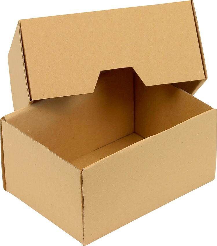 Trans-pak Stülpdeckelkarton braun 152 x 109 x 77 mm A6 2-teilig Produktbild Trans-pak Stülpdeckelkarton braun 152 x 109 x 77 mm A6 2-teilig