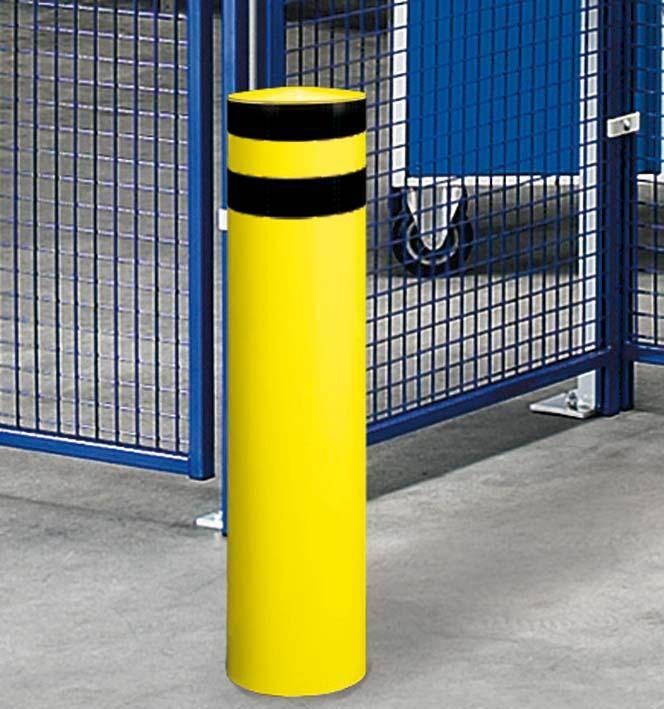 TTS Rammschutz Poller zum einbetonieren Höhe 1600mm Durchmesser 273mm gelb schwarz Produktbild TTS Rammschutz Poller zum einbetonieren Höhe 1600mm Durchmesser 273mm gelb schwarz