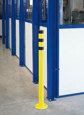 TTS Rammschutz Poller zum aufdübeln Höhe 1200mm Durchmesser 273mm gelb schwarz Produktbild TTS Rammschutz Poller zum aufdübeln Höhe 1200mm Durchmesser 273mm gelb schwarz