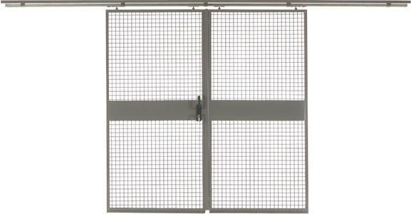TTS Schiebetür Trennwandsystem Vario 1800 x 2200 mm RAL 5010 Drahtgitter Produktbild TTS Schiebetür Trennwandsystem Vario 1800 x 2200 mm RAL 5010 Drahtgitter