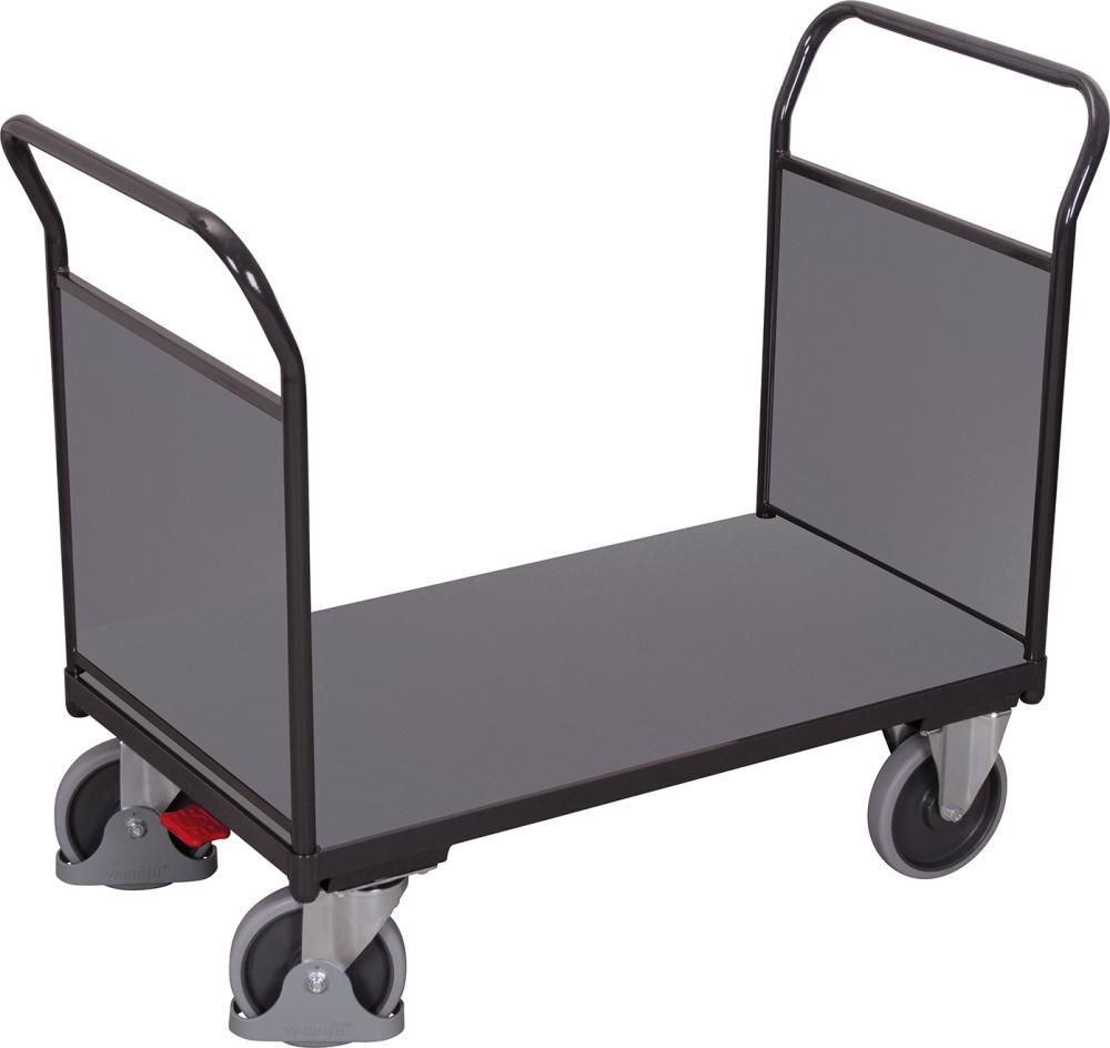 VARIOfit Doppel Stirnwandwagen Tragkraft 500 kg 1200 x 800 mm RAL 7016 Produktbild VARIOfit Doppel Stirnwandwagen Tragkraft 500 kg 1200 x 800 mm RAL 7016