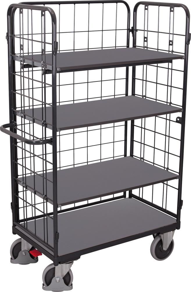 VARIOfit Etagenwagen 4 fach 1190 x 725 x 1820 mm sw 700.304 AG Produktbild VARIOfit Etagenwagen 4 fach 1190 x 725 x 1820 mm sw 700.304 AG