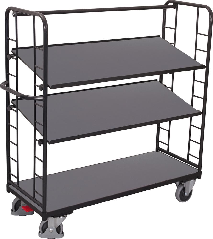 VARIOfit Etagenwagen mit 3 Holzböden RAL 7016 sw 540.201 AG Produktbild VARIOfit Etagenwagen mit 3 Holzböden RAL 7016 sw 540.201 AG