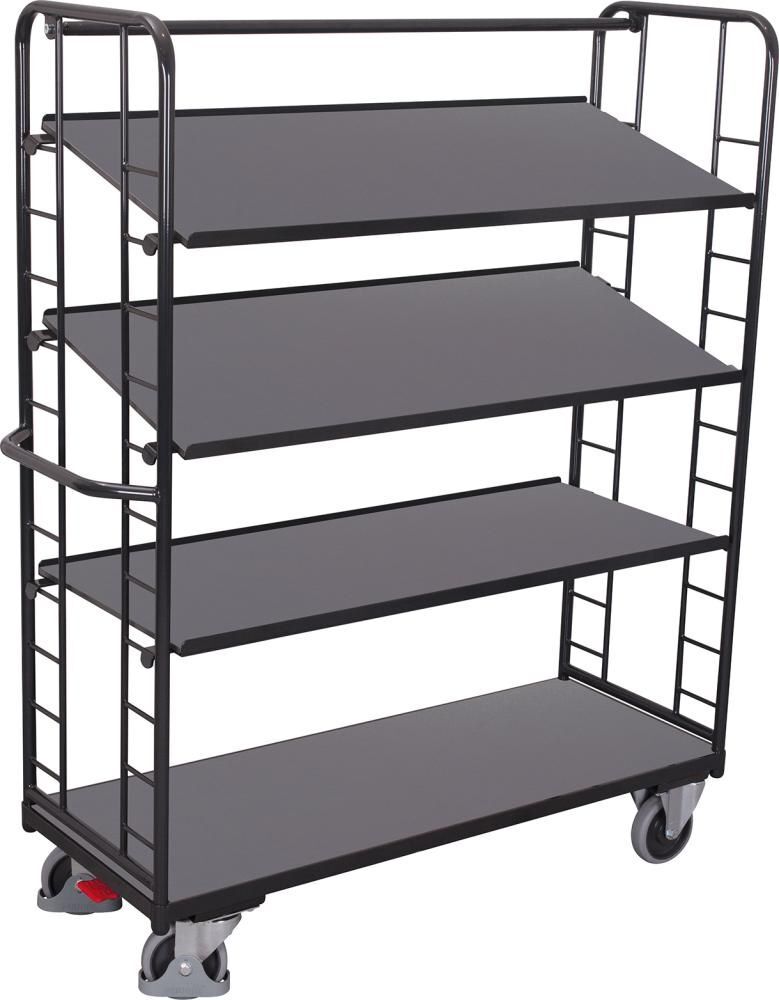 VARIOfit Etagenwagen 4 Holzböden 1805 x 650 x 1855 mm sw 640.202 AG Produktbild VARIOfit Etagenwagen 4 Holzböden 1805 x 650 x 1855 mm sw 640.202 AG