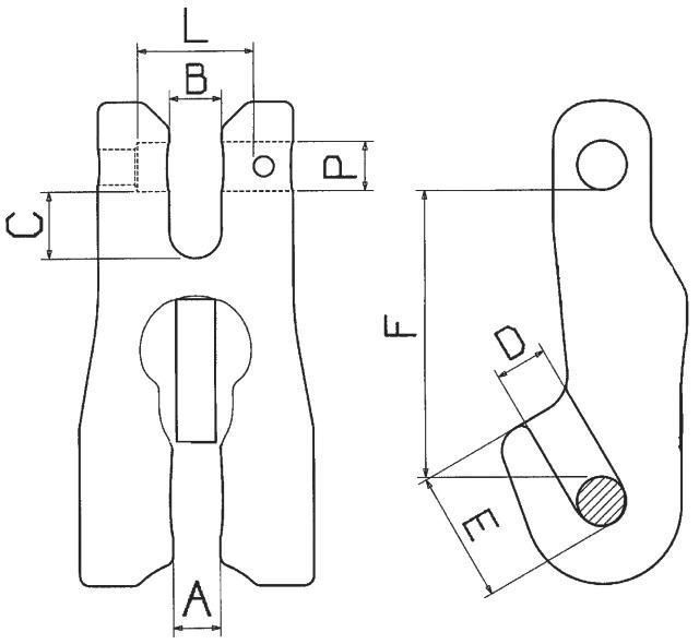 FS Hebetechnik Verkürzungsklaue mit Sicherung GK 8 Durchmesser 16 mm Tragfähigkeit 8000 kg Produktbild FS Hebetechnik Verkürzungsklaue mit Sicherung GK 8 Durchmesser 16 mm Tragfähigkeit 8000 kg bild 2