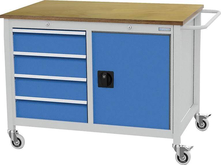 Bedrunka+Hirth Werkbank mobil Breite 1250mm Tiefe 540mm Produktbild Bedrunka+Hirth Werkbank mobil Breite 1250mm Tiefe 540mm