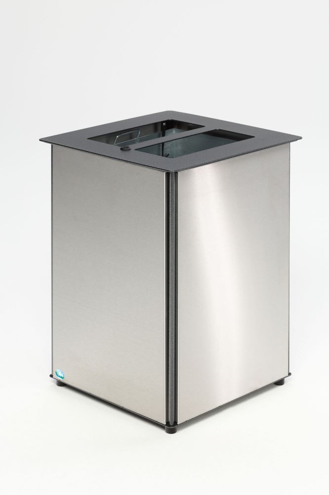 Var Abfallbehälter AB 02 Edelstahl 80 Liter Produktbild Var Abfallbehälter AB 02 Edelstahl 80 Liter