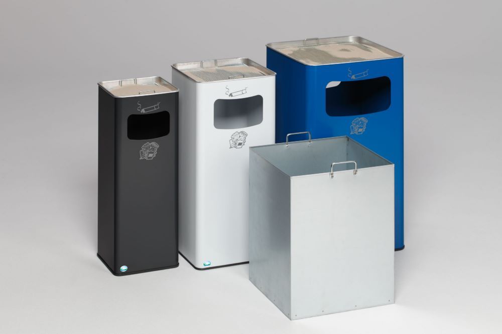 Var Abfallsammler Ascher B 25R antiksilber 31,7 Liter Produktbild Var Abfallsammler Ascher B 25R antiksilber 31,7 Liter bild 2