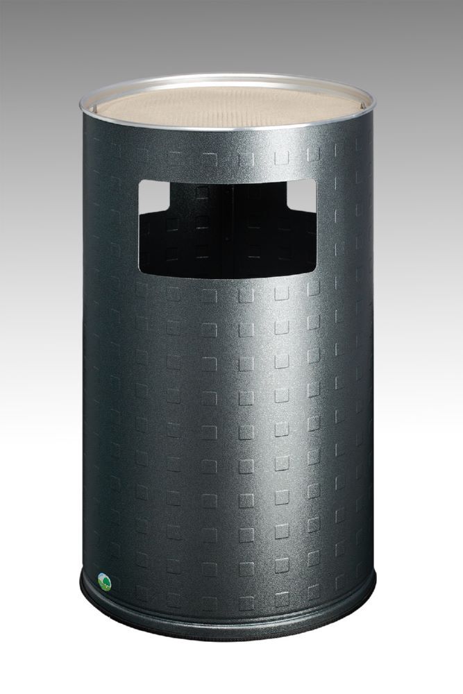 Var Abfallsammler Ascher H 75 Alu antiksilber 69,2 Liter Produktbild Var Abfallsammler Ascher H 75 Alu antiksilber 69,2 Liter