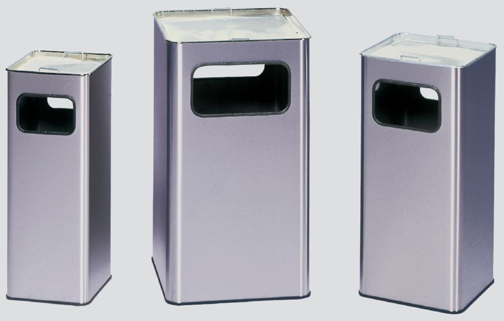 Var Abfallsammler Ascher B 33 R Edelstahl 53 Liter Produktbild Var Abfallsammler Ascher B 33 R Edelstahl 53 Liter bild 2