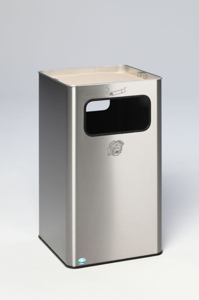 Var Abfallsammler Ascher B 43 R Edelstahl 96 Liter Produktbild Var Abfallsammler Ascher B 43 R Edelstahl 96 Liter