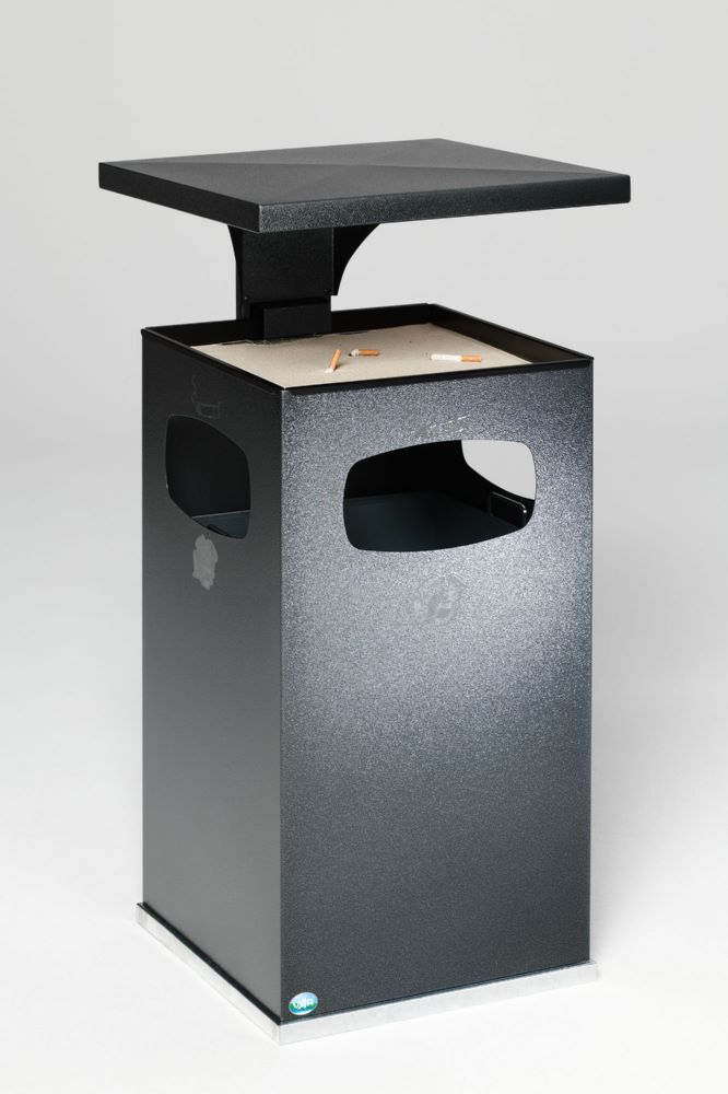 VAR Abfallsammler Ascher B 42 mit Schutzdach inklusive Inneneinsatz Produktbild VAR Abfallsammler Ascher B 42 mit Schutzdach inklusive Inneneinsatz