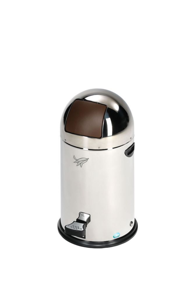 VAR Abfallsammler 22 Liter mit Fußpedal braun Edelstahl 370 x 365 x 690 mm Produktbild VAR Abfallsammler 22 Liter mit Fußpedal braun Edelstahl 370 x 365 x 690 mm