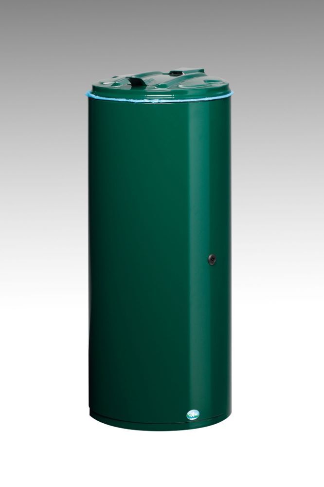Var Abfallsammler moosgrün 80 Liter Einflügeltür mit Doppelbart Schloss Produktbild Var Abfallsammler moosgrün 80 Liter Einflügeltür mit Doppelbart Schloss
