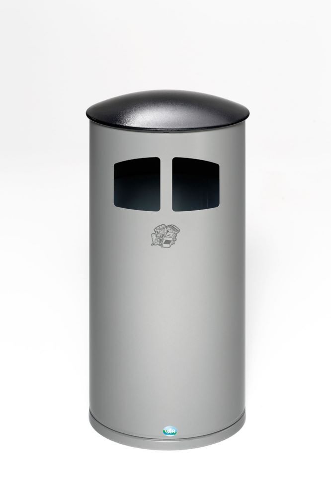 Var Abfallsammler D 44 mit Deckel silber inklusive Inneneinsatz 86 Liter Produktbild Var Abfallsammler D 44 mit Deckel silber inklusive Inneneinsatz 86 Liter