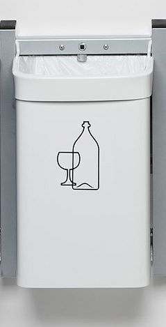 Var Abfallsammler weiß Modell City Wandgerät G3 Pictogrammaufkleber Glas Produktbild Var Abfallsammler weiß Modell City Wandgerät G3 Pictogrammaufkleber Glas