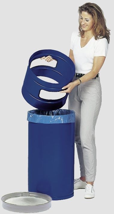 Var Ascher Abfallsammler H 100 enzianblau Produktbild Var Ascher Abfallsammler H 100 enzianblau