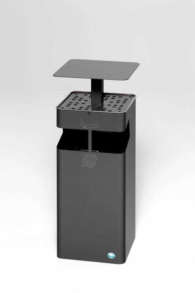 Var Ascher Abfallsammler mit Dach B 35 eisenglimmer Produktbild Var Ascher Abfallsammler mit Dach B 35 eisenglimmer