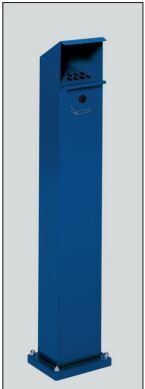 VAR Ascher SG 124 mit Doppelschloss enzianblau 265 x 215 x 1185 mm Produktbild VAR Ascher SG 124 mit Doppelschloss enzianblau 265 x 215 x 1185 mm