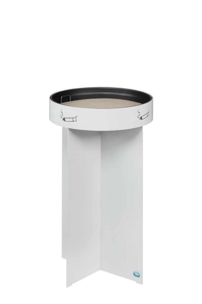 VAR Ascher R 44 ohne Schutzdach weiß 460 x 460 x 800 mm Produktbild VAR Ascher R 44 ohne Schutzdach weiß 460 x 460 x 800 mm