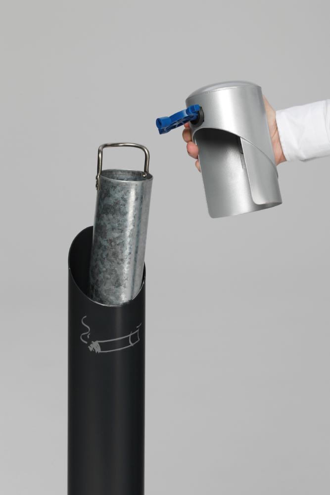 Var Ascher Standsäule SG 105 R anthrazit silber Produktbild Var Ascher Standsäule SG 105 R anthrazit silber bild 4