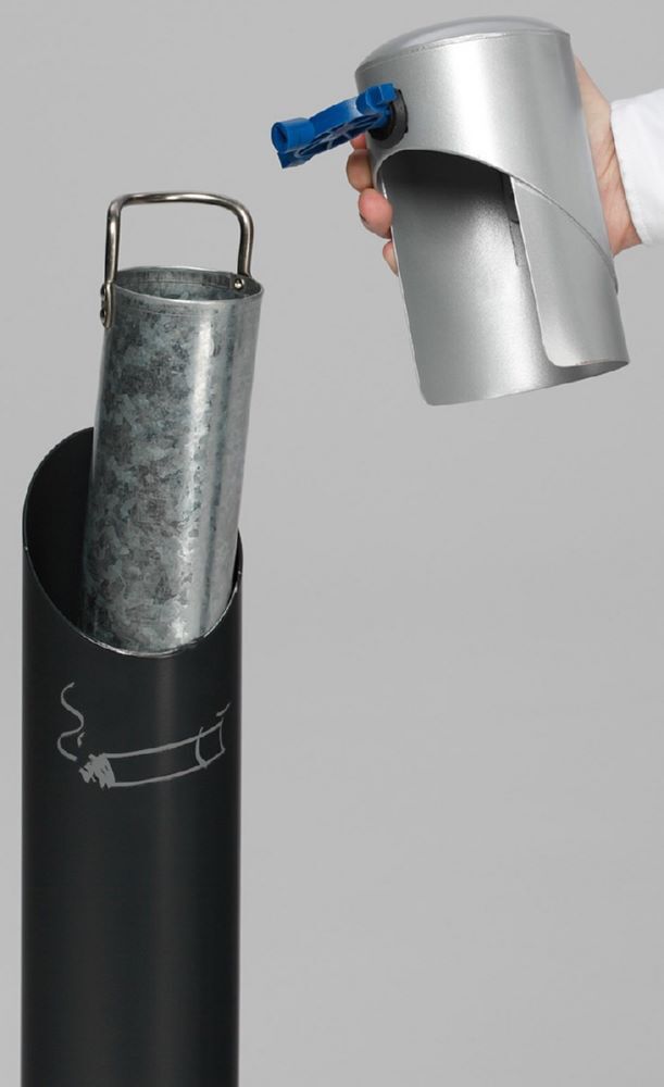 Var Ascher Standsäule SG 105 R anthrazit silber Produktbild Var Ascher Standsäule SG 105 R anthrazit silber bild 5