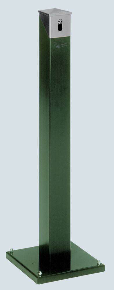 Var Ascher Standsäule SG 105 E moosgrün silber Produktbild Var Ascher Standsäule SG 105 E moosgrün silber