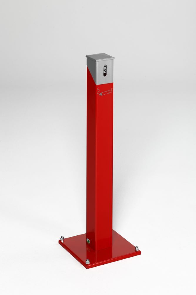 Var Ascher Standsäule SG 105 E rot silber Produktbild Var Ascher Standsäule SG 105 E rot silber