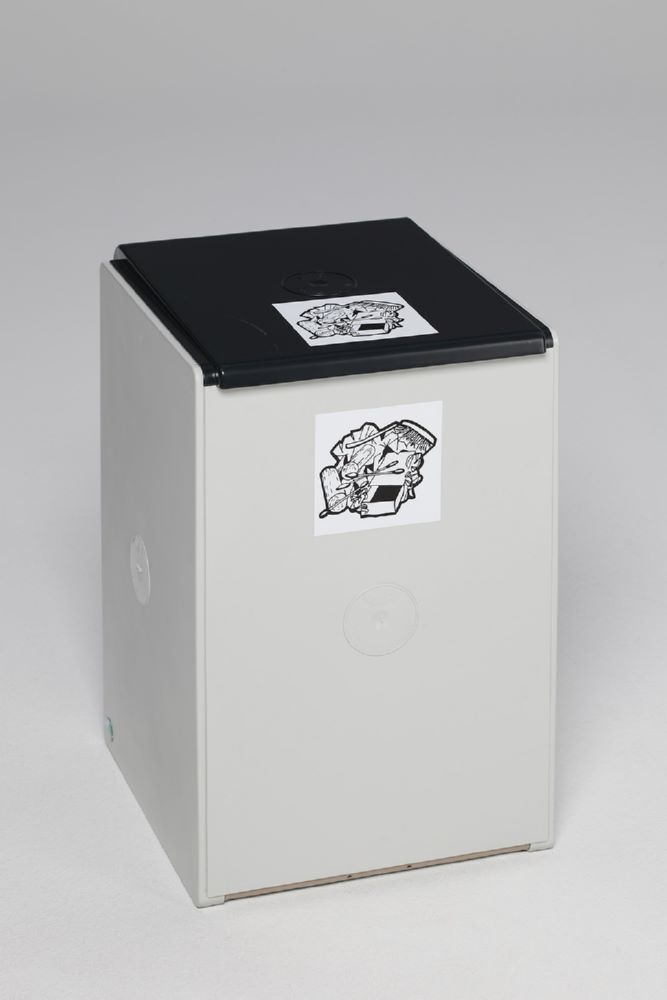 Var Deckel für Kunststoffcontainer 60 Liter Farbe anthrazit Produktbild Var Deckel für Kunststoffcontainer 60 Liter Farbe anthrazit bild 2
