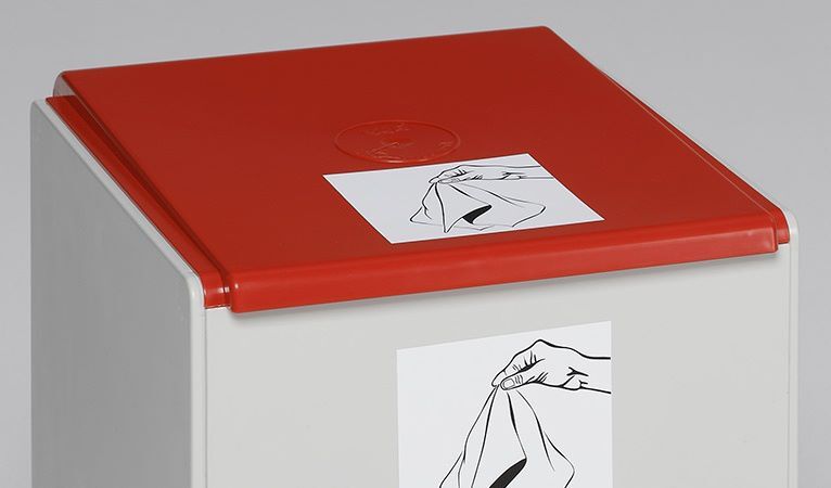 Var Deckel für Kunststoffcontainer 60 Liter Farbe rot Produktbild Var Deckel für Kunststoffcontainer 60 Liter Farbe rot bild 3