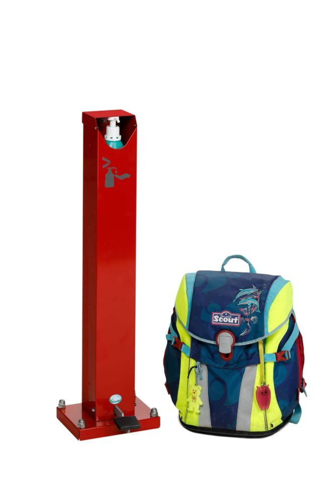 VAR Handdesinfektionsstation 85 mit Pedal rot Produktbild VAR Handdesinfektionsstation 85 mit Pedal rot