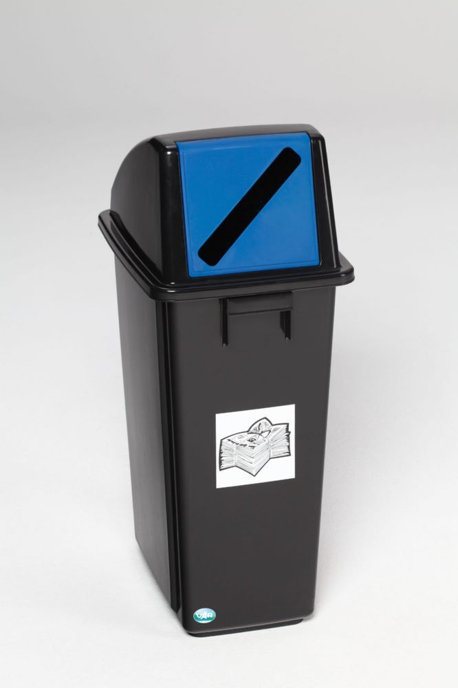 Var KS Wertstoffsammler 58 Liter schwarz blau Produktbild Var KS Wertstoffsammler 58 Liter schwarz blau