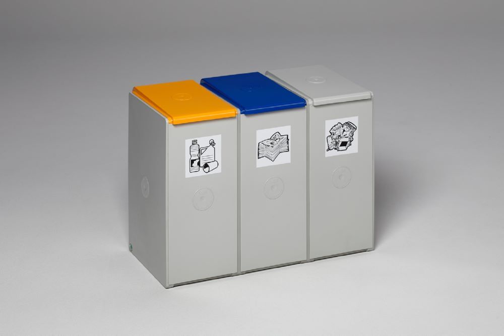Var Kunststoffcontainer 40Liter 3 fach ohne Deckel Produktbild Var Kunststoffcontainer 40Liter 3 fach ohne Deckel