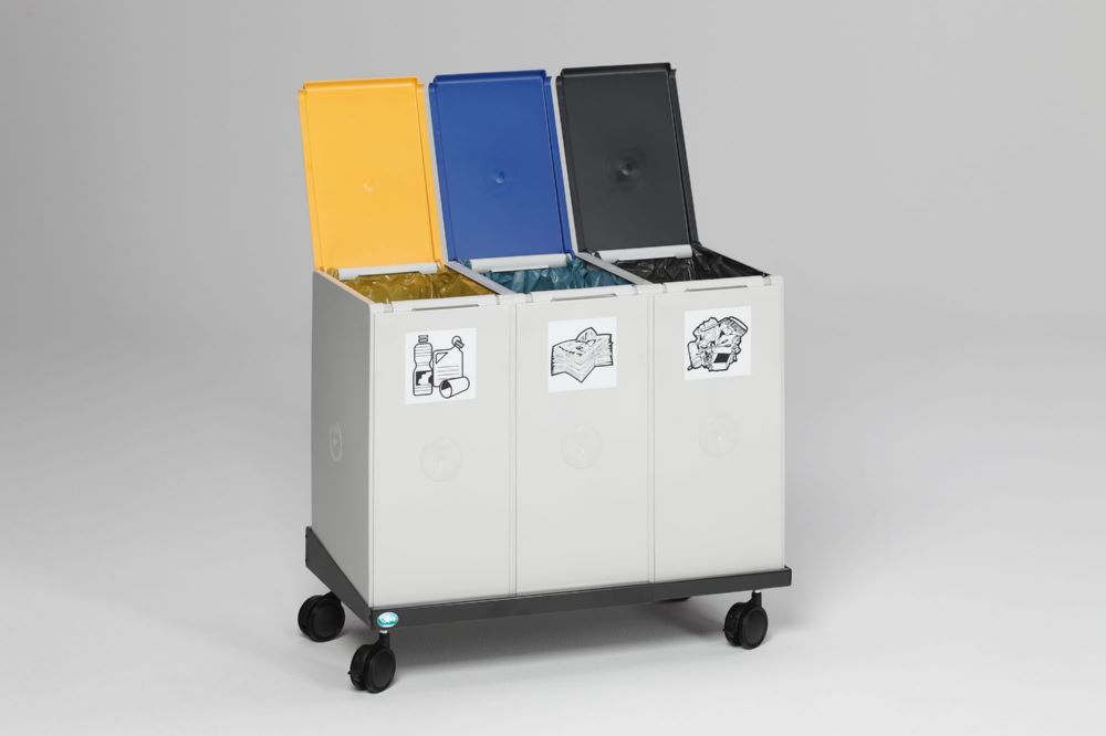 Var Kunststoffcontainer 40Liter 3 fach ohne Deckel Produktbild Var Kunststoffcontainer 40Liter 3 fach ohne Deckel bild 2