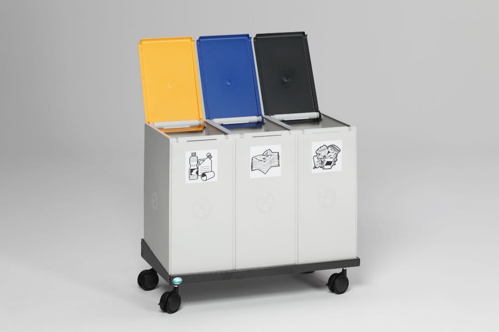 Var Kunststoffcontainer 40Liter 3 fach ohne Deckel Produktbild Var Kunststoffcontainer 40Liter 3 fach ohne Deckel bild 3