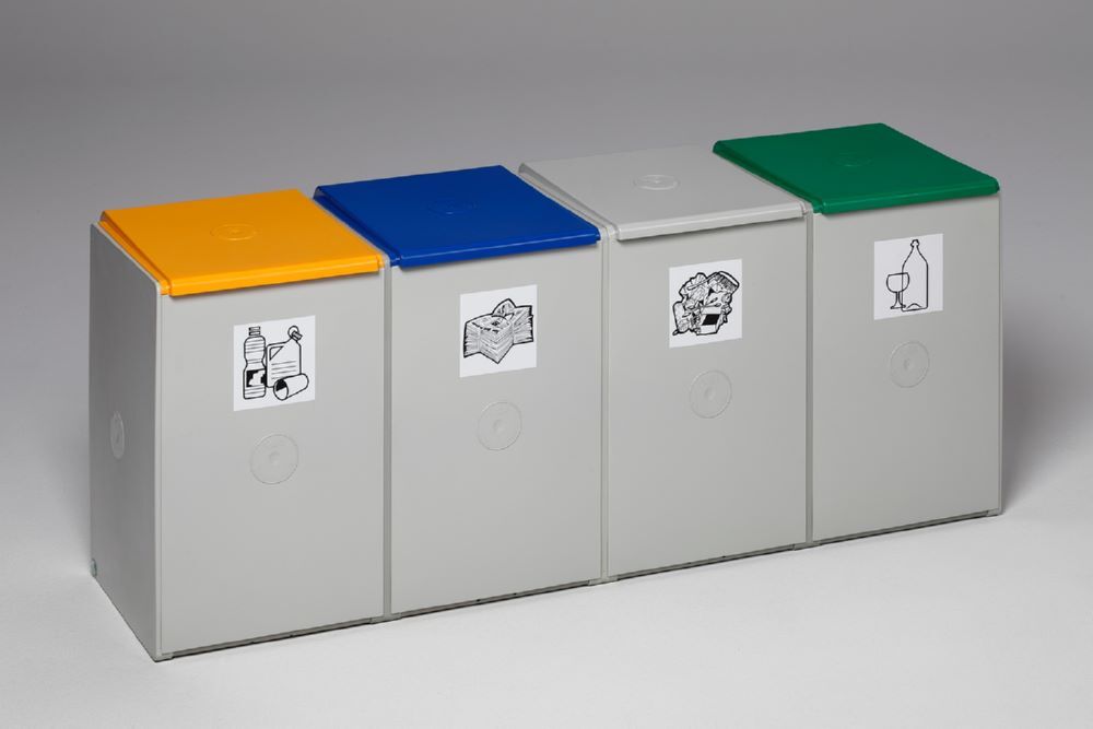 Var Kunststoffcontainer 60Liter 4 fach ohne Deckel Produktbild Var Kunststoffcontainer 60Liter 4 fach ohne Deckel