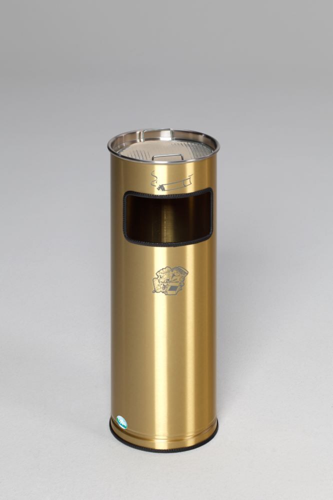 Var Messing Ausführung Abfallsammler Ascher H 66 MS VA Edelstahl Produktbild Var Messing Ausführung Abfallsammler Ascher H 66 MS VA Edelstahl