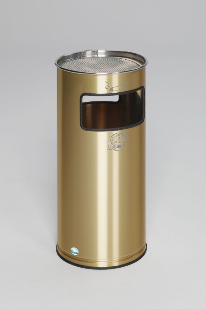 VAR Messing Ausführung Abfallsammler Ascher H70 MSVA Edelstahl Produktbild VAR Messing Ausführung Abfallsammler Ascher H70 MSVA Edelstahl