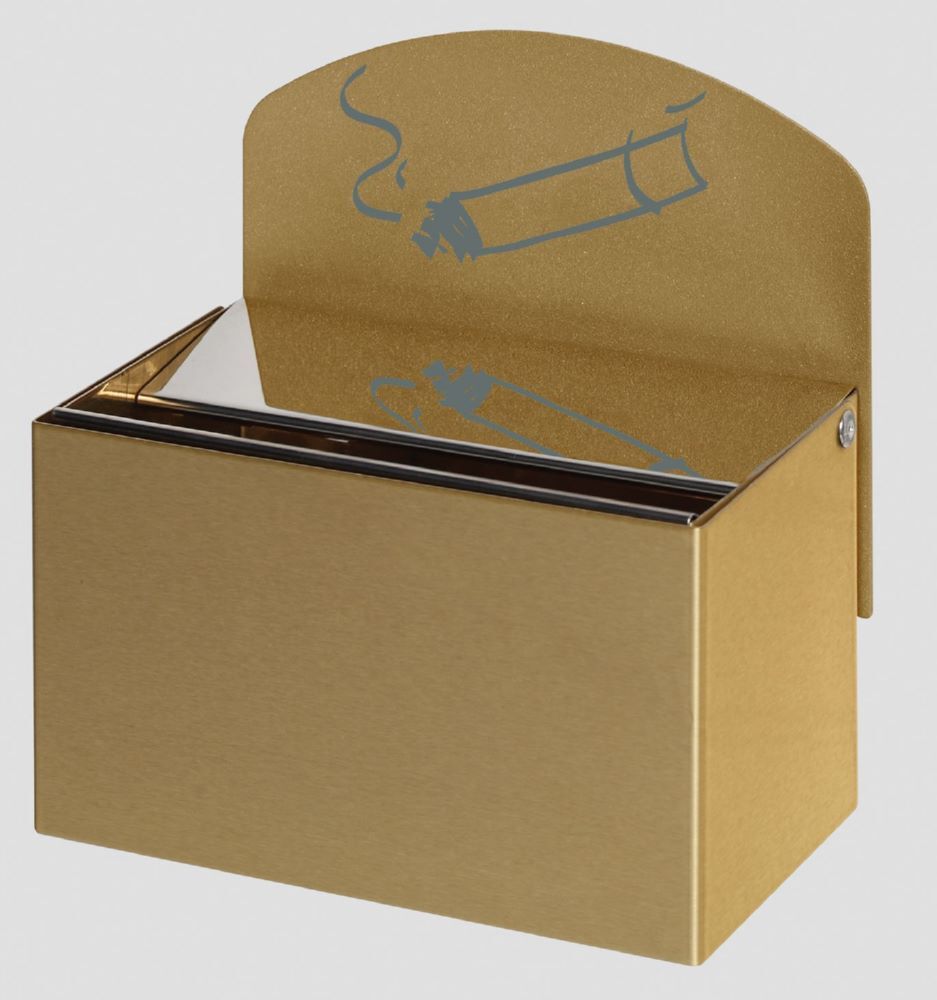 Var Messing Ausführung Wandascher WH 9 Aschereinsatz Stahlblech verzinkt Produktbild Var Messing Ausführung Wandascher WH 9 Aschereinsatz Stahlblech verzinkt